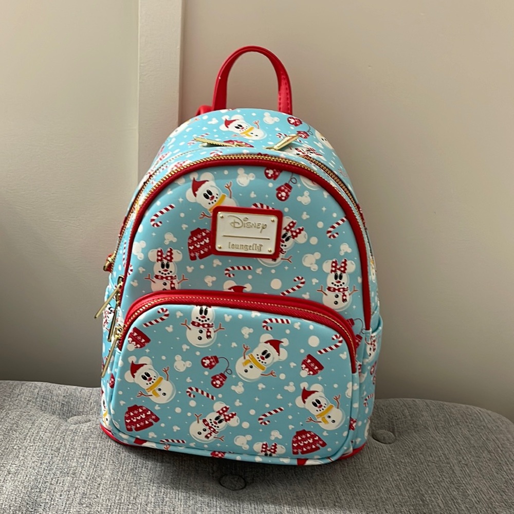 Loungefly Winter Snowman Disney Mini Backpack